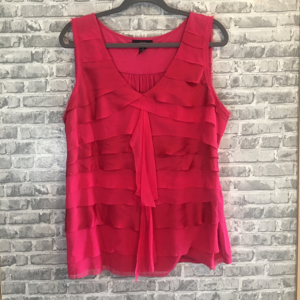 Pink ruffled Alfani tank top Size XL.